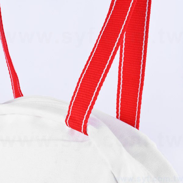帆布袋-圓型購物袋-帆布材質拉鍊袋-工廠客製化環保袋-7787-3